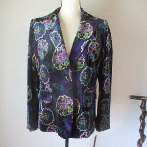 NWT Tahari Floral Velvet Classic Cut Blazer Size 10 Lot A